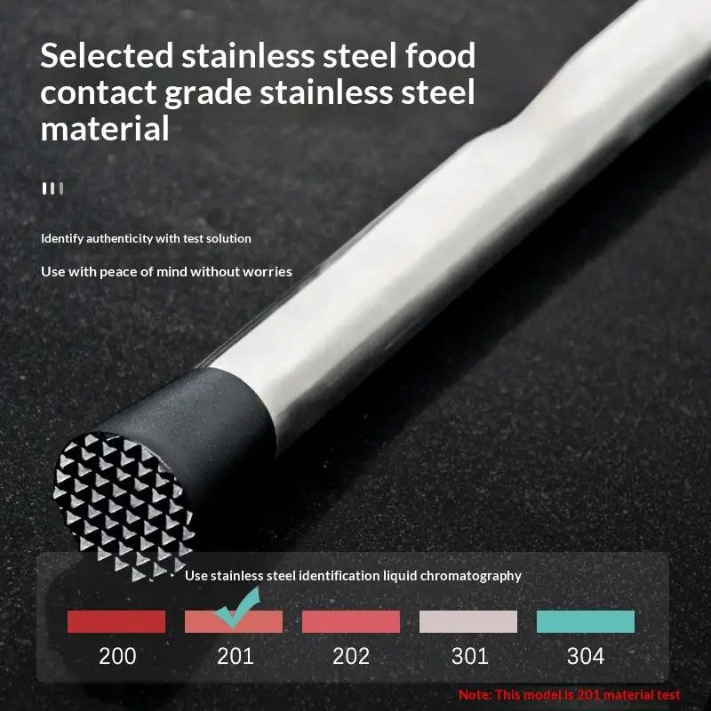 Stainless Steel Ice Hammer & Muddler Bar Tool | Cocktail Set