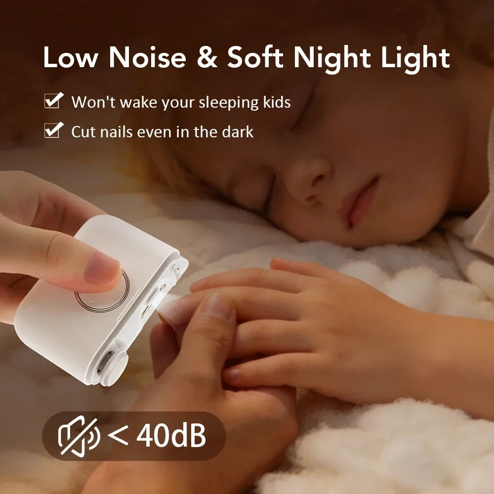 2-in-1 Electric Nail Clipper & Polisher | LED, Dual Heads, Kids & Adults