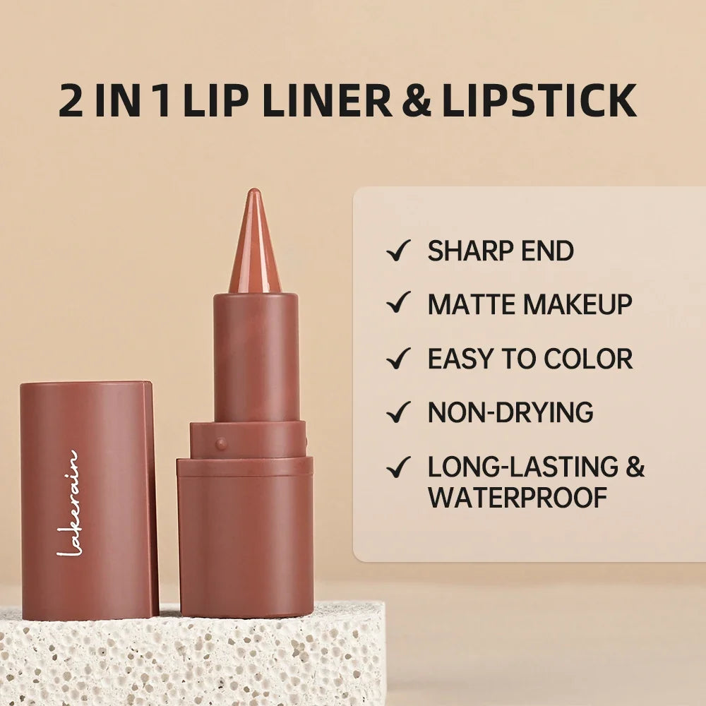 Waterproof Matte Lip Liner Velvet Tint Crayon | Long-Lasting