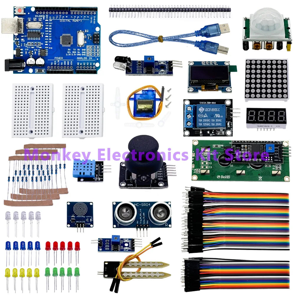 OLED Starter Learning Kit – R3 Board & LCD 1602 for Beginners