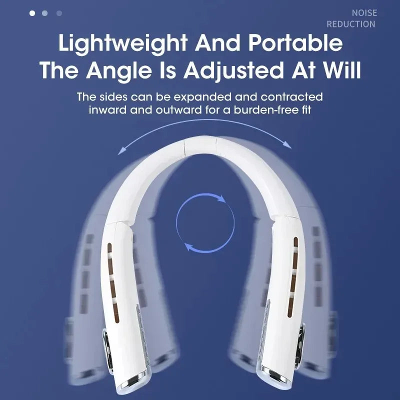 Bladeless Hands-Free Neck Fan | USB-C Rechargeable 4000mAh