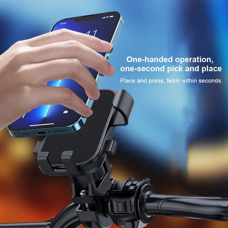 360° Rotatable Bike Phone Mount – Anti-Slip, 4.7–7.2"
