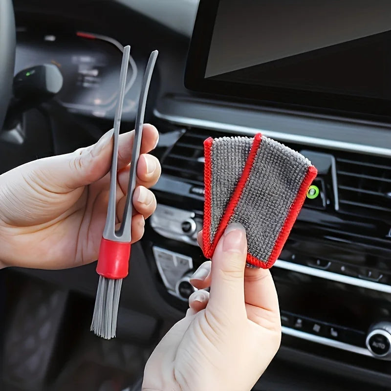 Double Head Car Detail Cleaning Brushes Air Vent Conditioner Grille