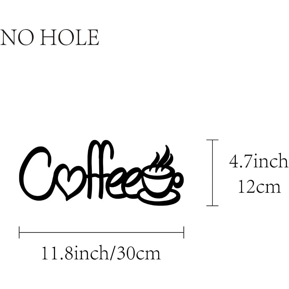 Laser Cut Wood Coffee Sign – Wooden Wall Art Décor 11.8"