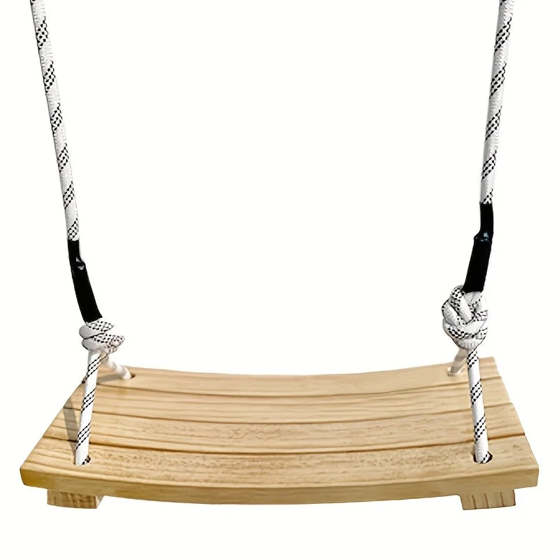 Adult Hanging Swing Chair – Solid Wood Porch Swing Indoor/Outdoor