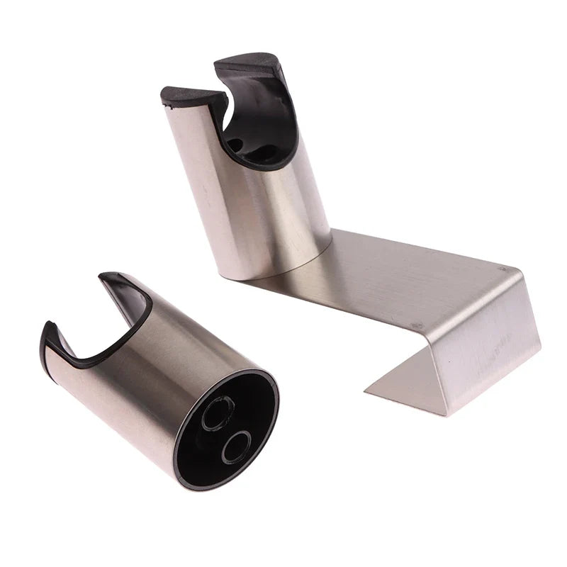 Stainless Steel Shower Head Holder – No-Drill Tank & Wall Mount