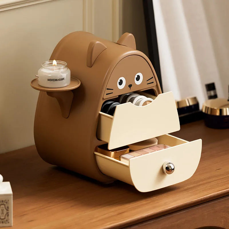Cute Cartoon Desktop Storage Box Drawer-style Jewelry Key Organizer