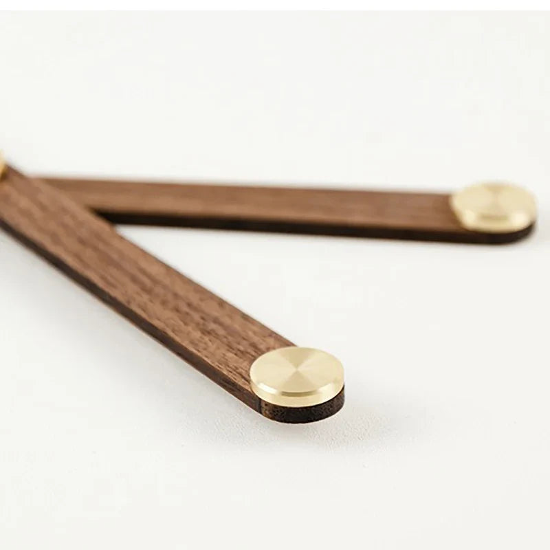 Black Walnut Wood DIY Wall Clock Hands & Brass Large Torque Movement