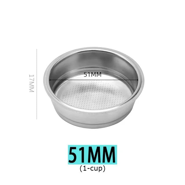 Espresso Filter Basket 51mm 58mm – 1/2/4 Cup Replacement