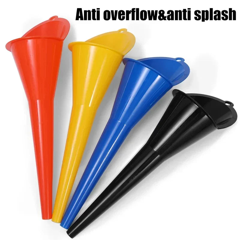 Long Stem Oil Funnel 3-Pack – Anti-Splash Car & Motorcycle