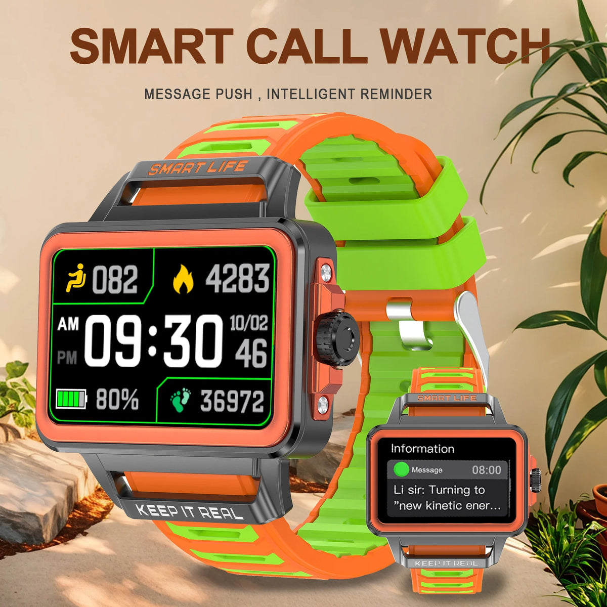 LOMAXFR Smart Watch – Multi-Sport, Heart Rate & Music Control