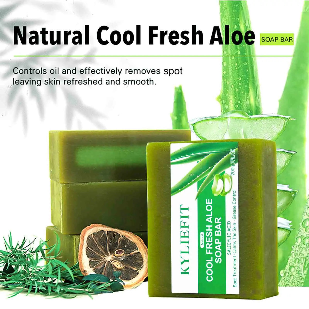 AILKE Aloe Brightening Soap Bar | Dark Spot & Oil Control 200g
