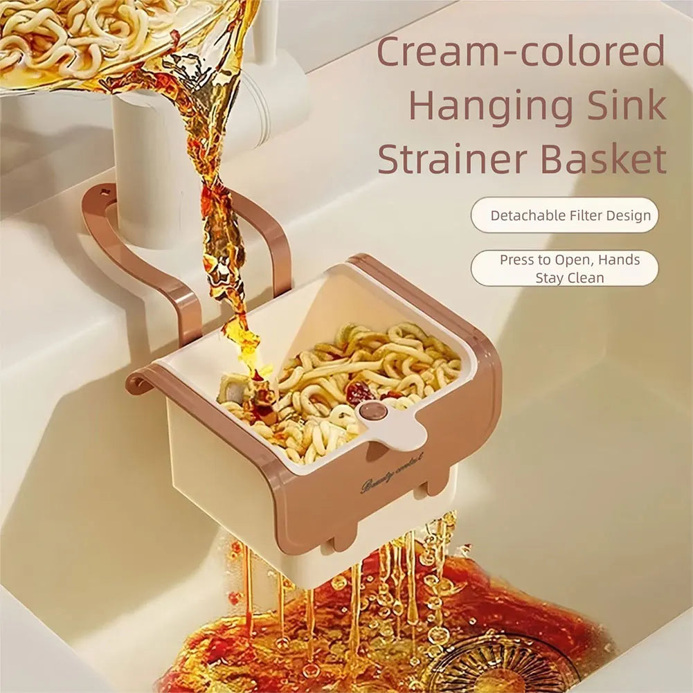 Hangable Sink Strainer Basket | Touch-Free Food Catcher