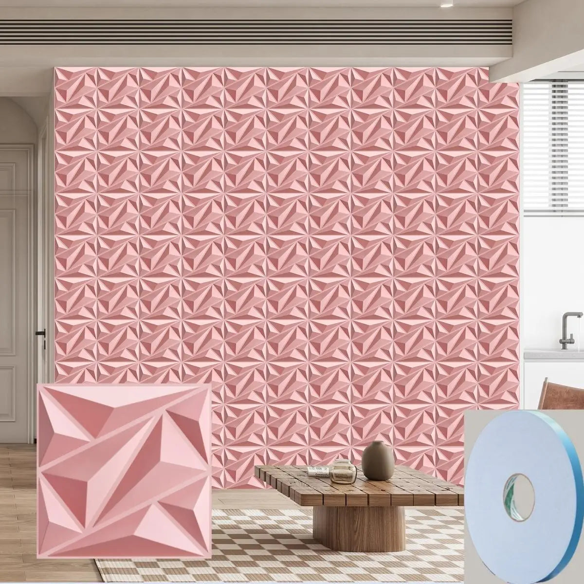 20 3D Pvc Wall Panels Indoor Decoration Living Room Hall Bedroom