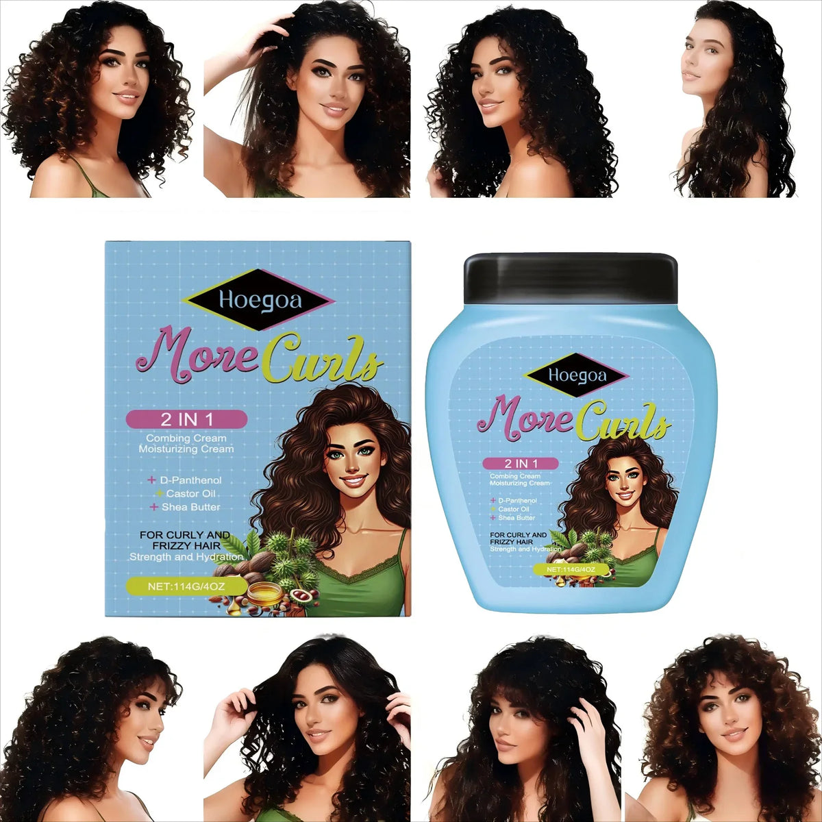 HOEGOA Combing Cream – Frizzy Curly Hair Repair Conditioner