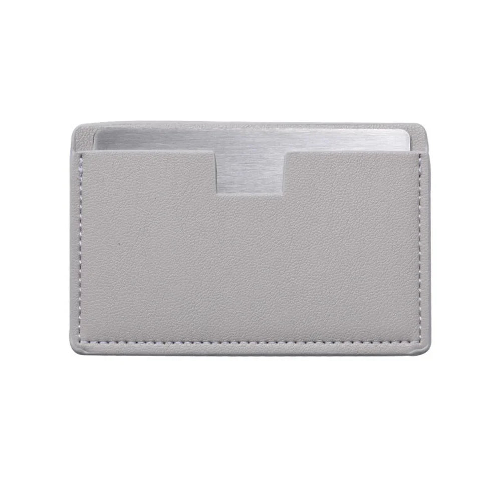 Shatterproof Pocket Makeup Mirror – PU Leather Card Size