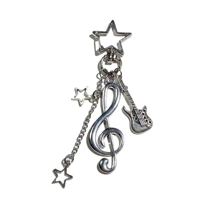 Y2K Musical Notes Guitar Keychain – Bag Charm & Pendant