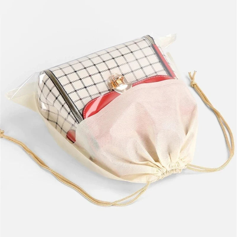 Dustproof Drawstring Storage Bags for Handbags & Clothes 5-Pack