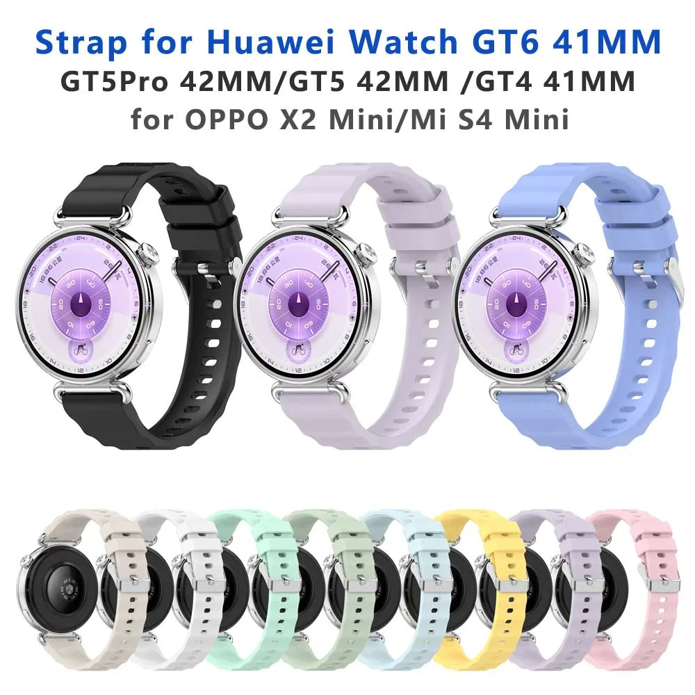 18mm Silicone Watch Strap for Huawei GT6 GT5 GT4 OPPO X2 Mini