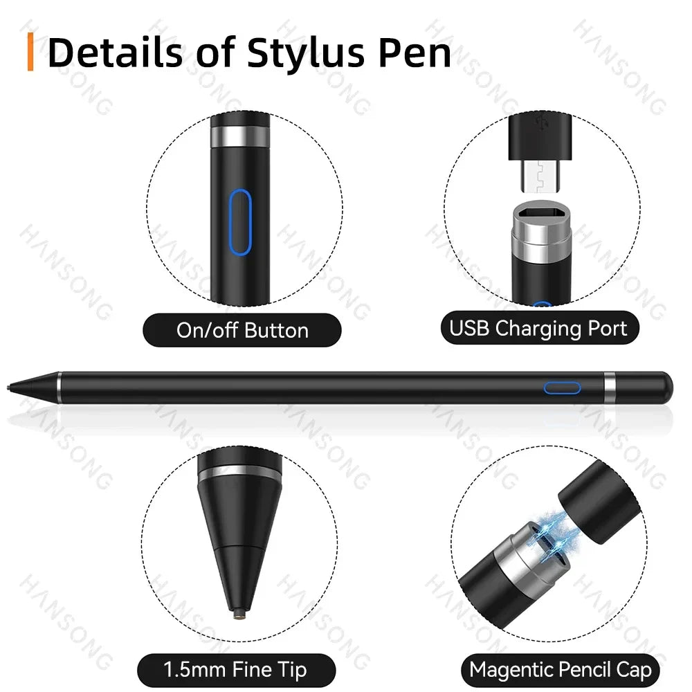 Rechargeable Active Stylus Pen for iPad iPhone & Android
