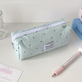 Fashion Korean Polka Dot Solid Pencil Case Student Stationery Large