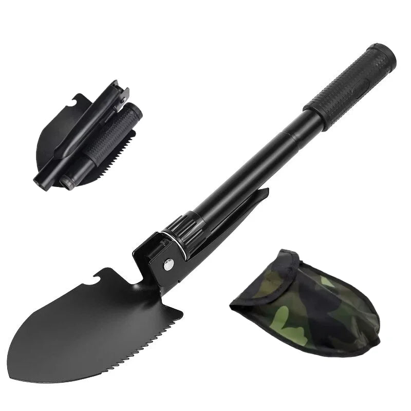 Foldable Camping Shovel – Multifunctional Stainless Steel Tool