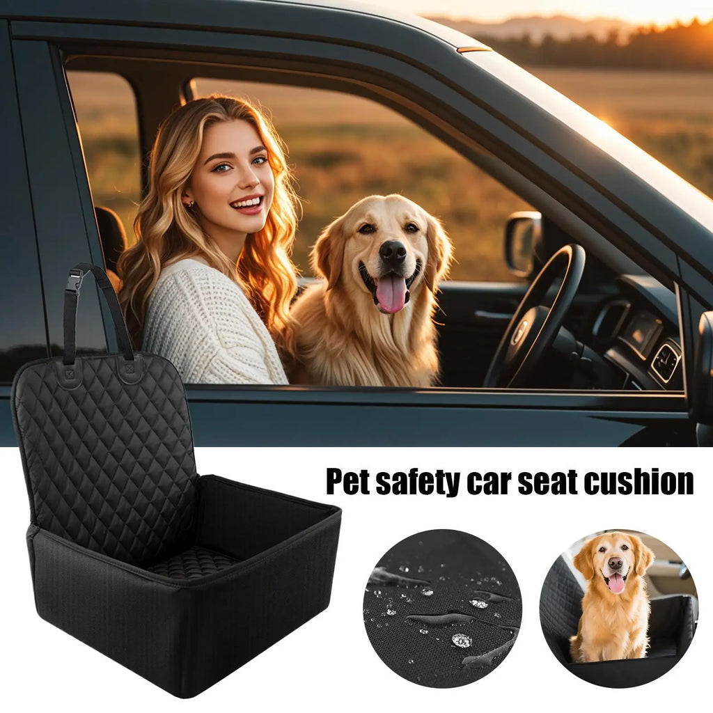Pet Car Seat Cushion – Dog Booster Cover for Back & Front Seat