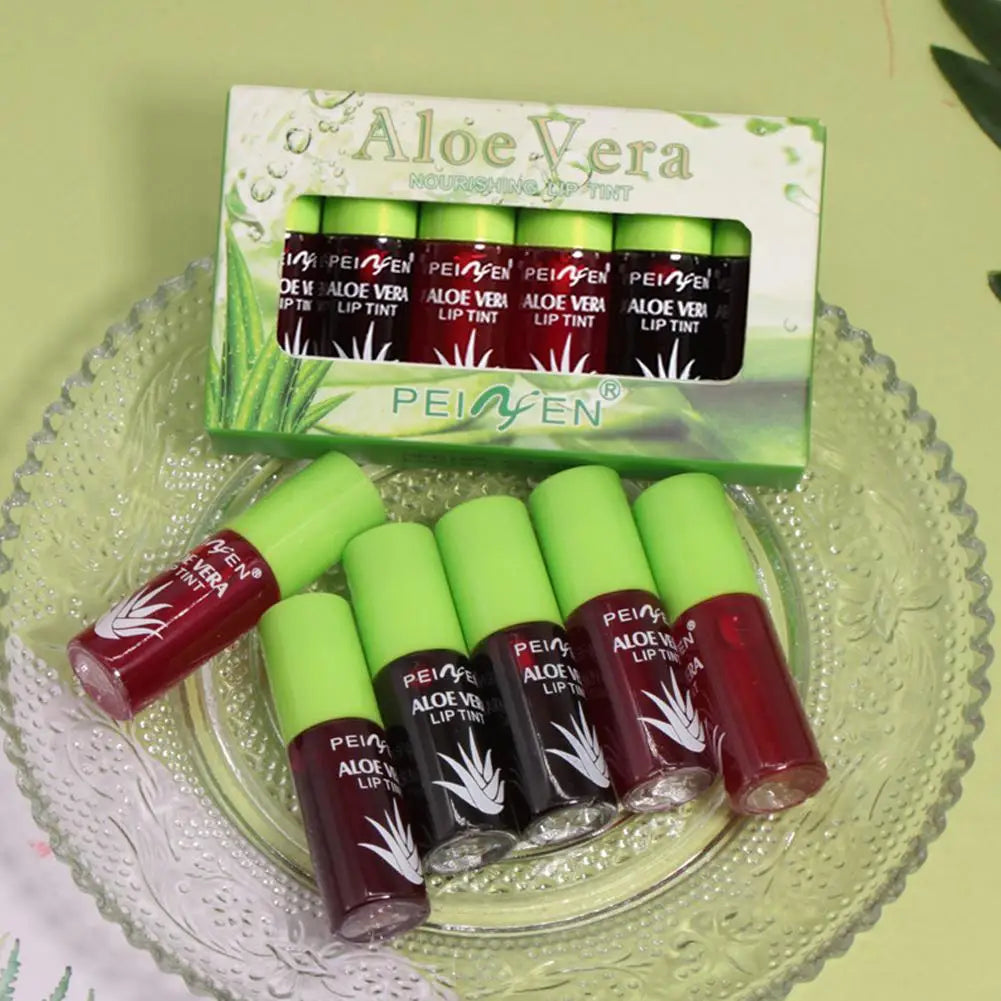 Eelhoe 6-Color Aloe Vera Lip Tint Set – Lip & Cheek Stain
