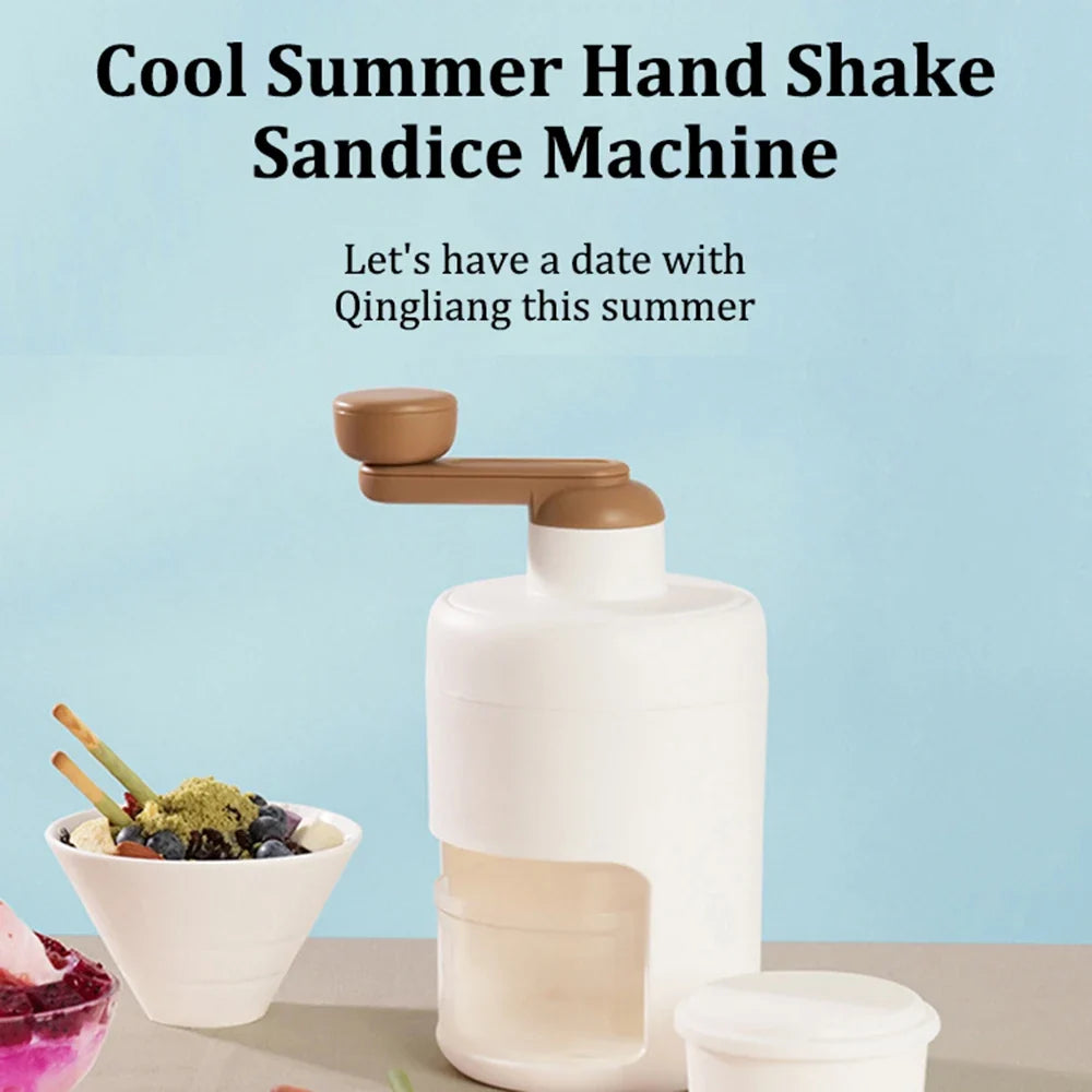 DIY Hand-cranked Ice Shaver Household Manual Snow Cone Smoothie Maker