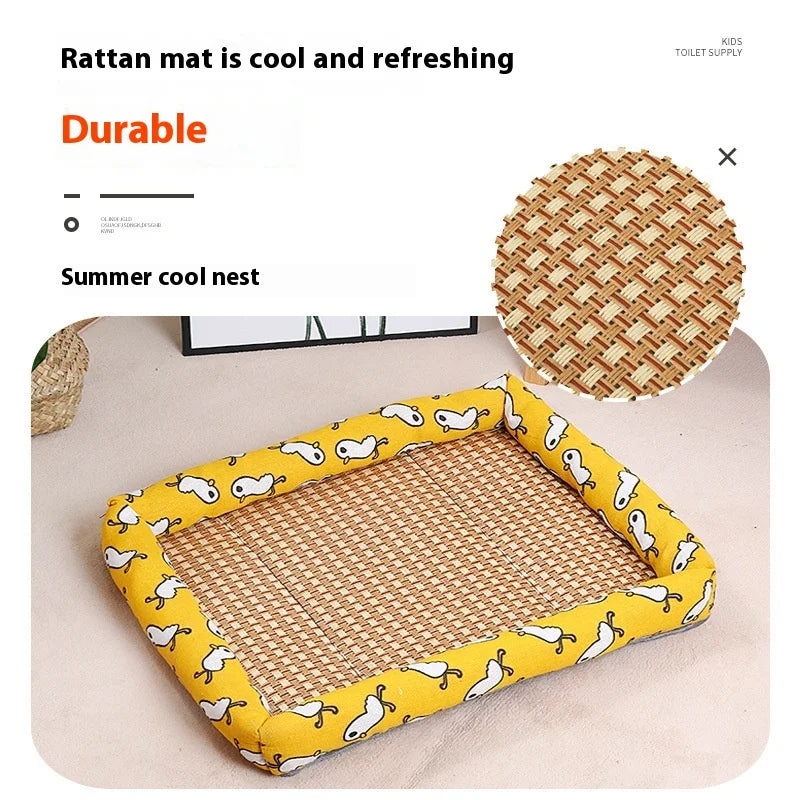 Pet Ice Mat All-season Dog House Anti-slip Wear-resistant Linen