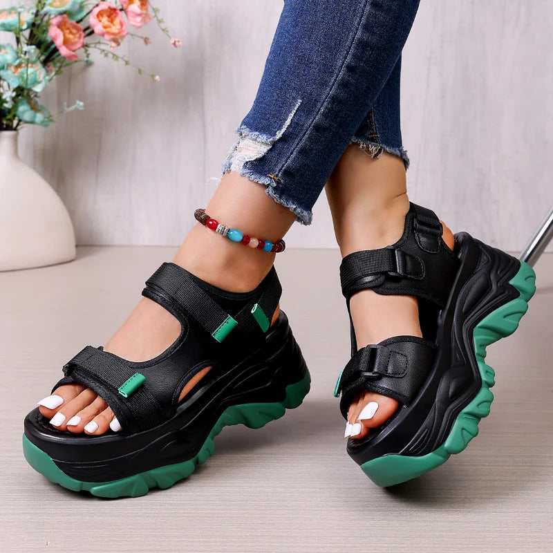 Women's Platform Wedge Sandals – 7.5CM Casual Mesh Shoes