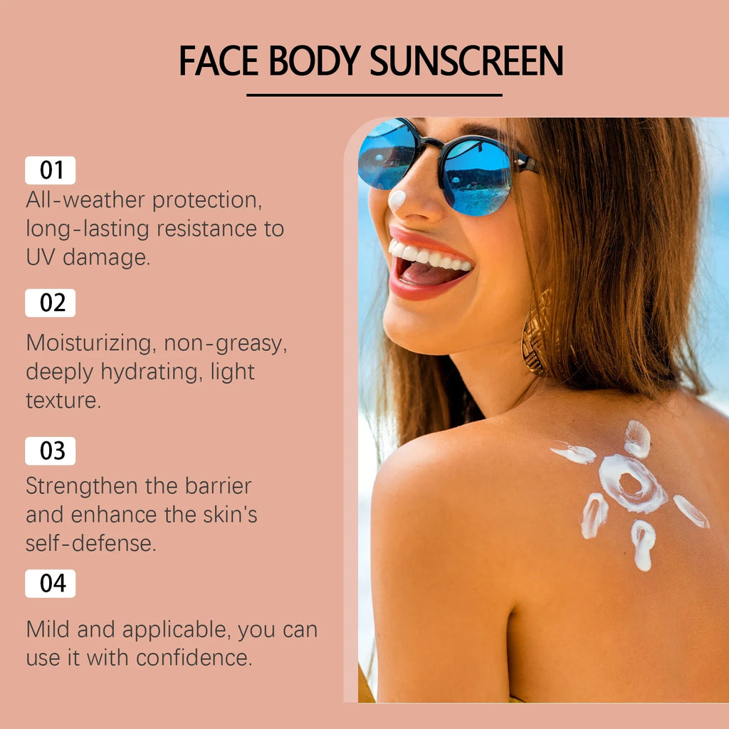 Ouhoe SPF30+ Facial Body Sunscreen | UV Protection 80g
