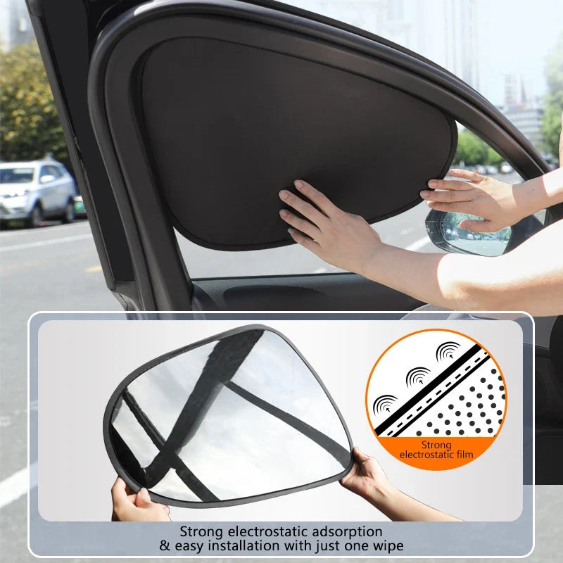 4-Layer Car Side Window Sun Shade | UV Blocker Anti-Glare