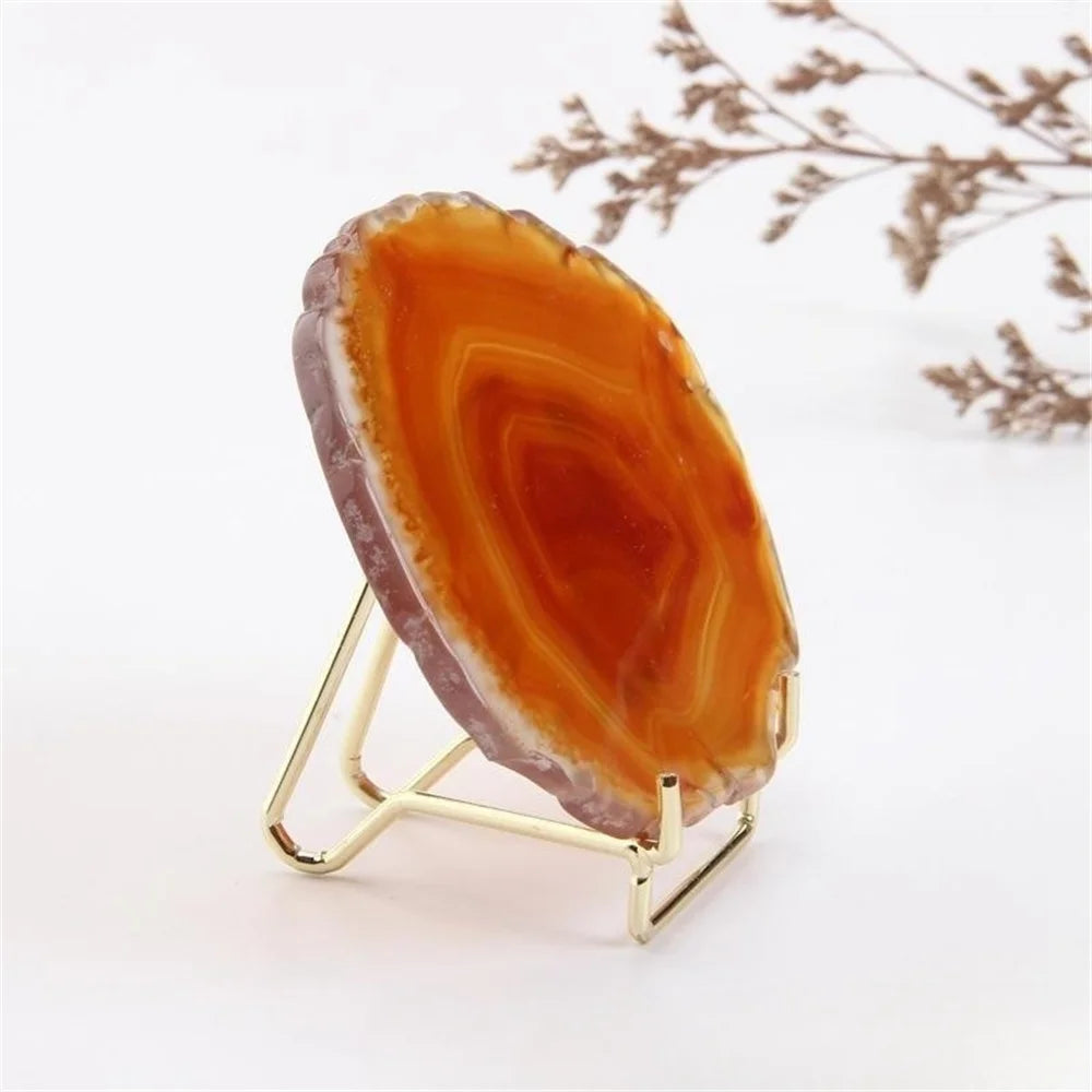 Metal Arm Display Stand Easel Gemstone Mineral Home Decor Minerals