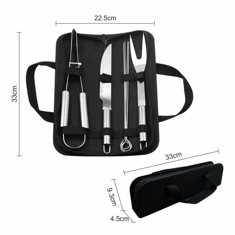 Stainless Steel BBQ Tool Set – 6-8 Piece Grill Kit