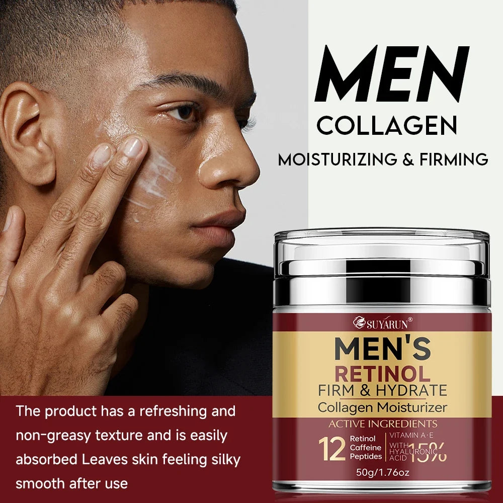 SUYARUN Collagen Retinol Men's Face Cream – Firming Moisturizer
