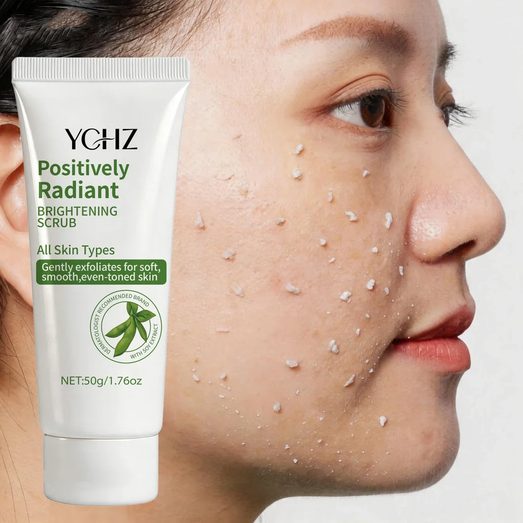 Radiant Skin Cleansing Scrub Gel – Soybean Extract, Oil-Free