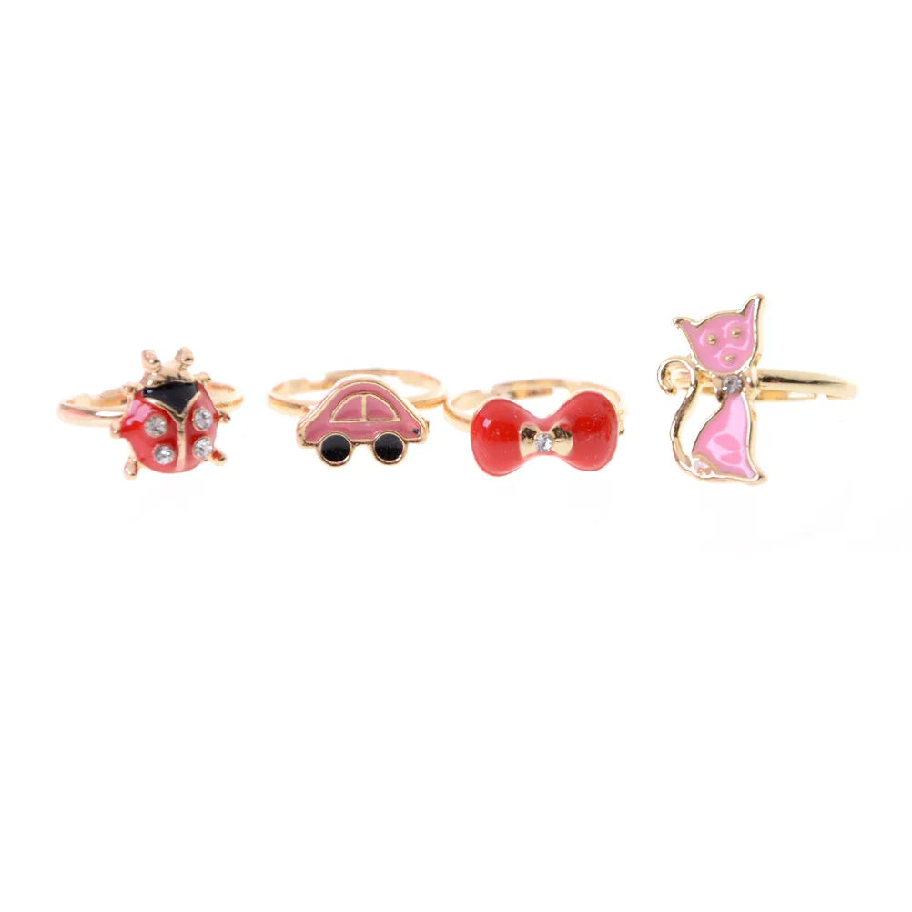 2Pcs Adjustable Kids Alloy Rings – Children's Costume Jewelry Gift