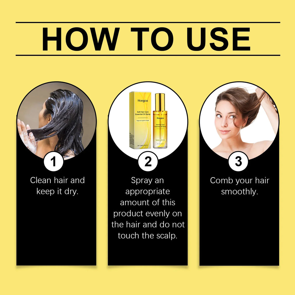 HOEGOA Calendula Hair Oil Spray – Shine, Smooth & Nourish