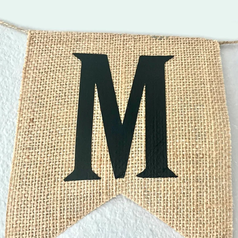 Ramadan Mubarak Burlap Banner | Eid Islamic Home Décor