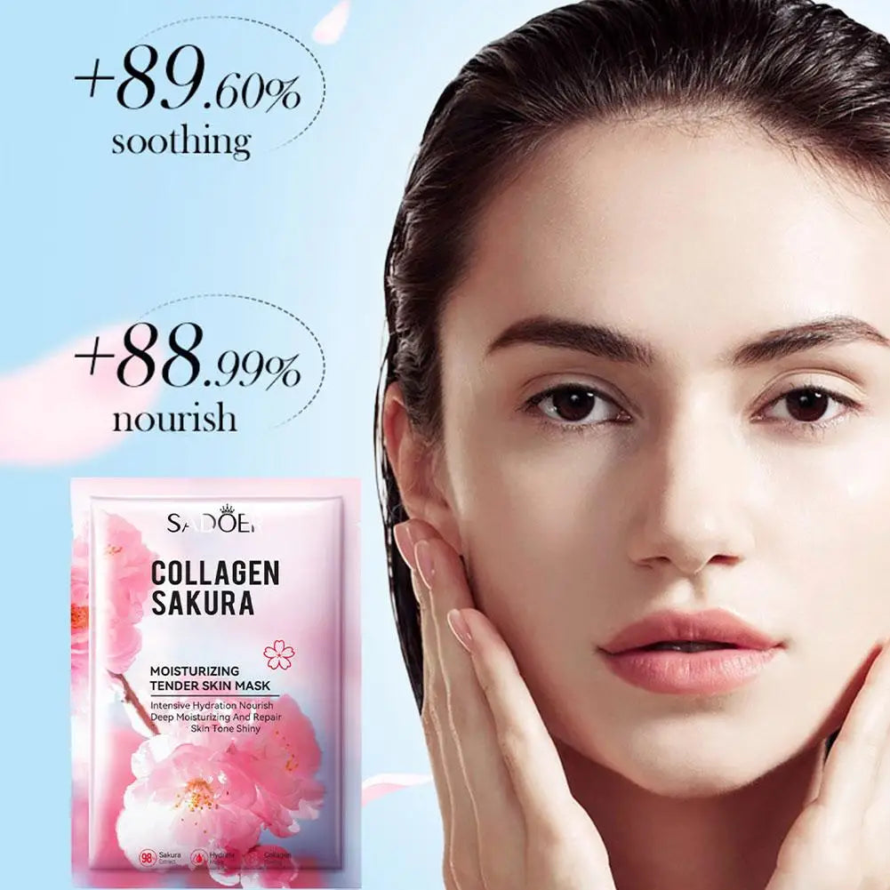 Sakura Collagen Face Mask – Hydrating & Firming Sheet Mask