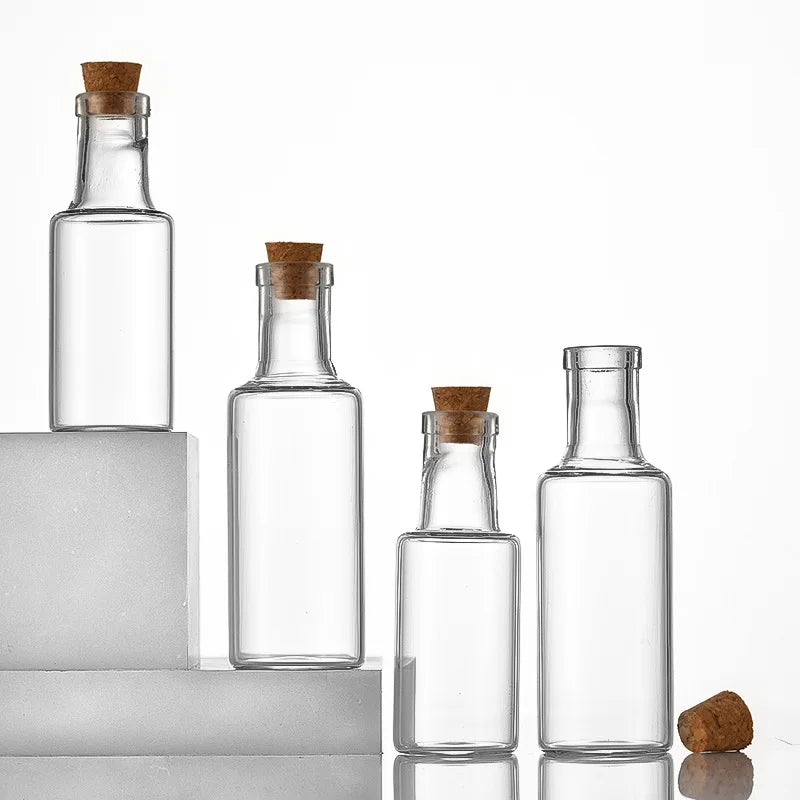 Mini Glass Bottles Cork DIY Birthday Transparent Empty Message