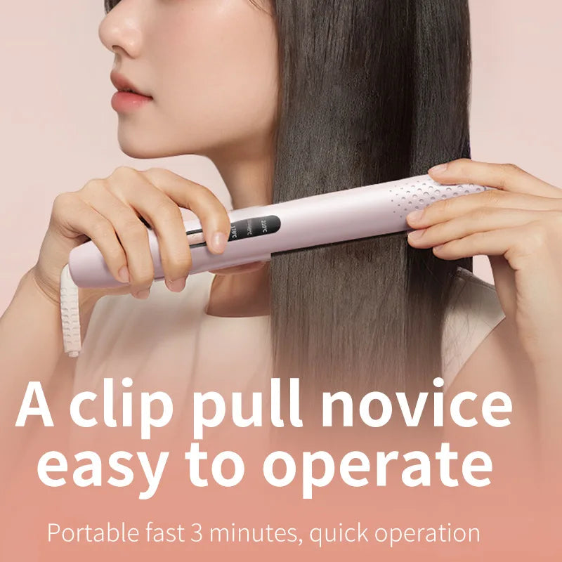 2-in-1 Hair Straightening Comb & Curling Iron | Gentle Styling