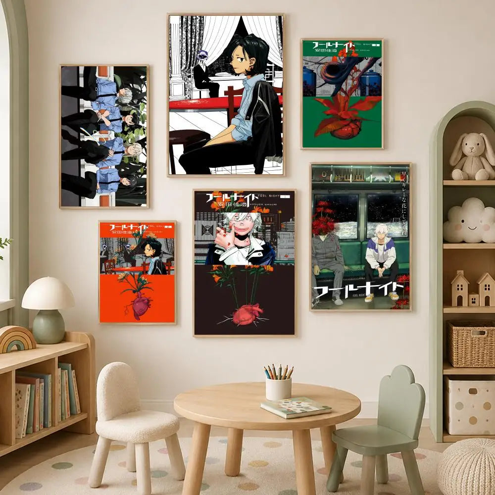 Manga F-Fool Night Self-Stick HD Wall Art Poster | Waterproof