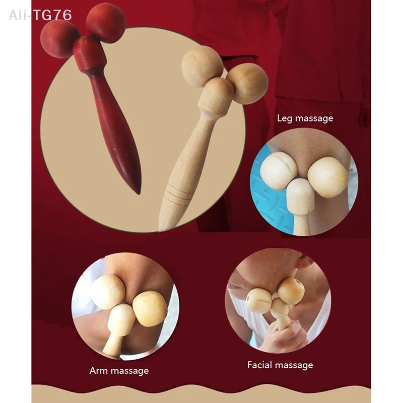 Wooden Ball Roller Massager | Hand, Face & Body Relaxation