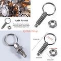 4-Pack Stainless Steel Pull Ring Indexing Plunger Knob Pin Set