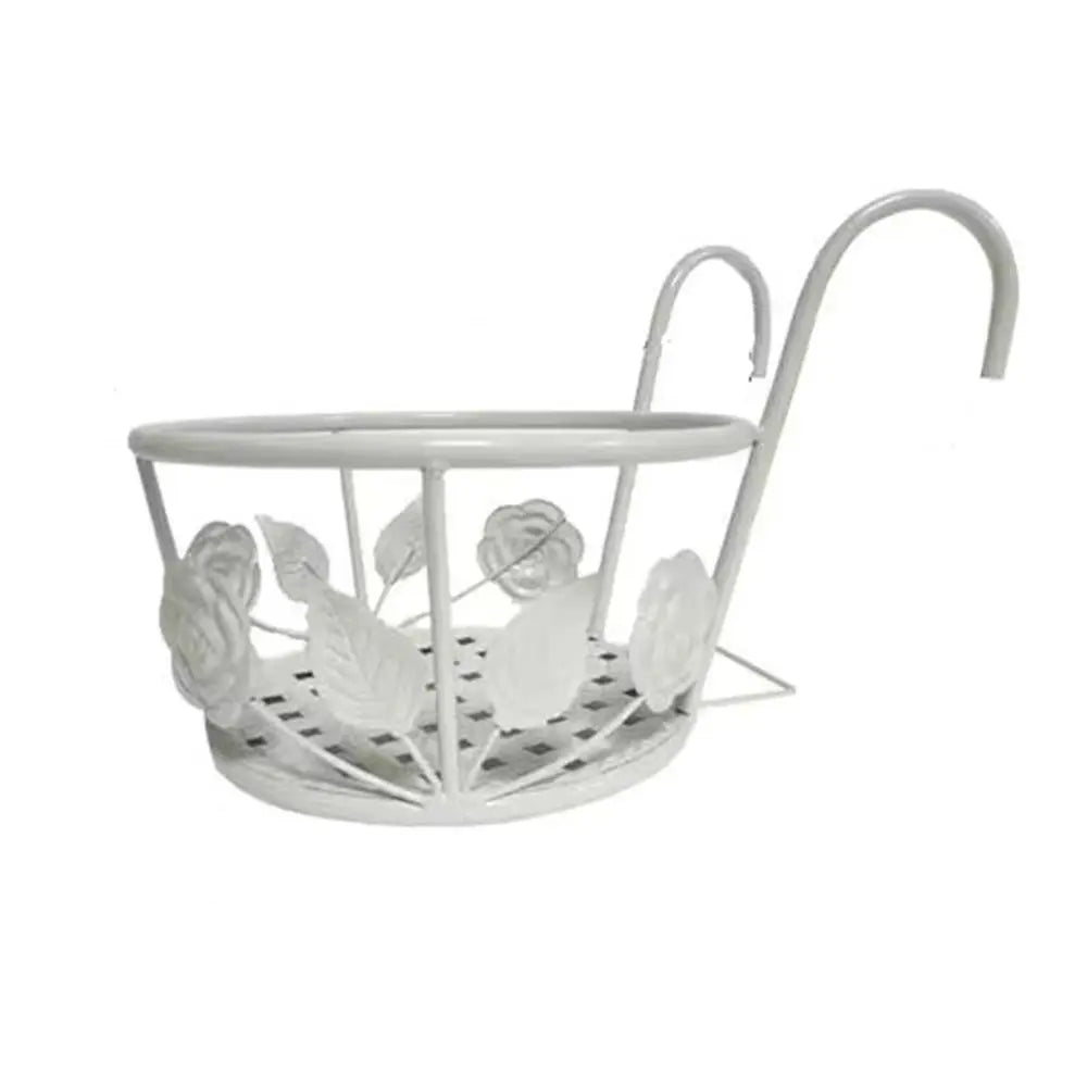 Metal Hanging Flower Pot Stand | Balcony & Patio Plant Rack