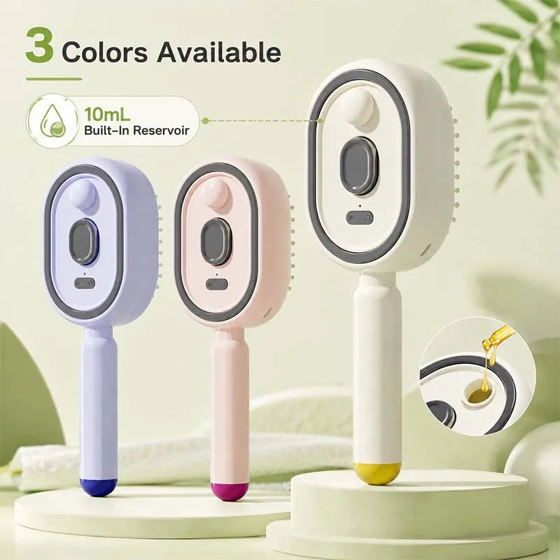 USB Electric Spray Hair Comb | 2-in-1 Atomizing Cushion Brush