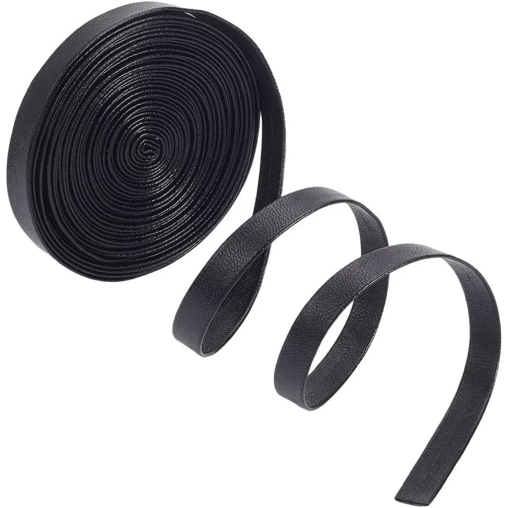 5m Foldover Leather Strips 10mm – Double-Sided PU Lacing