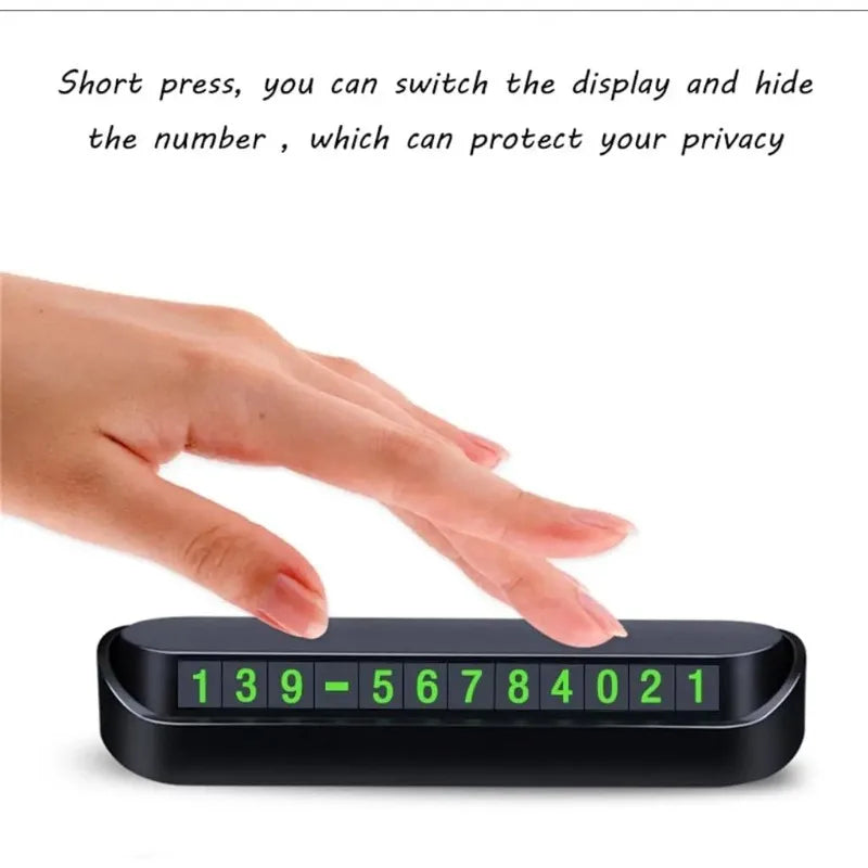 Temporary Parking Card Holder with Privacy Switch | Car Accessory